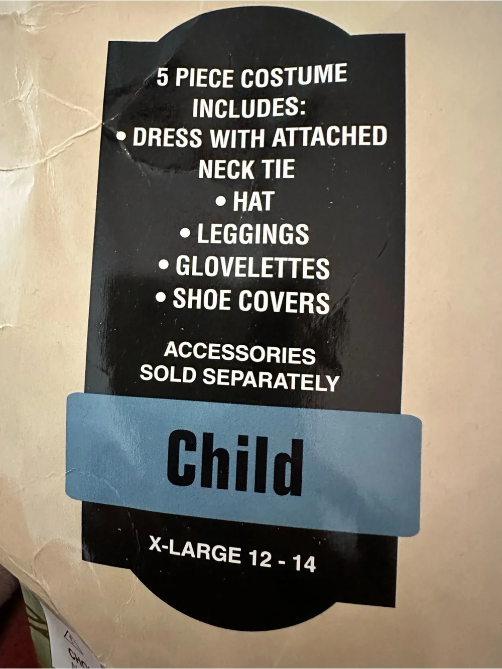 Kids Costume - The  mad hatter X large 12-14 missing shoe covers, spot on gloves
